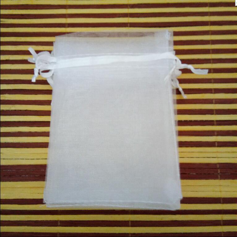 11sizes 200pcs/ 7x9 9x12 10x15cm White Organza Bags Jewelry Packaging Drawstring Bags Apply to Wedding/Birthday/Christmas