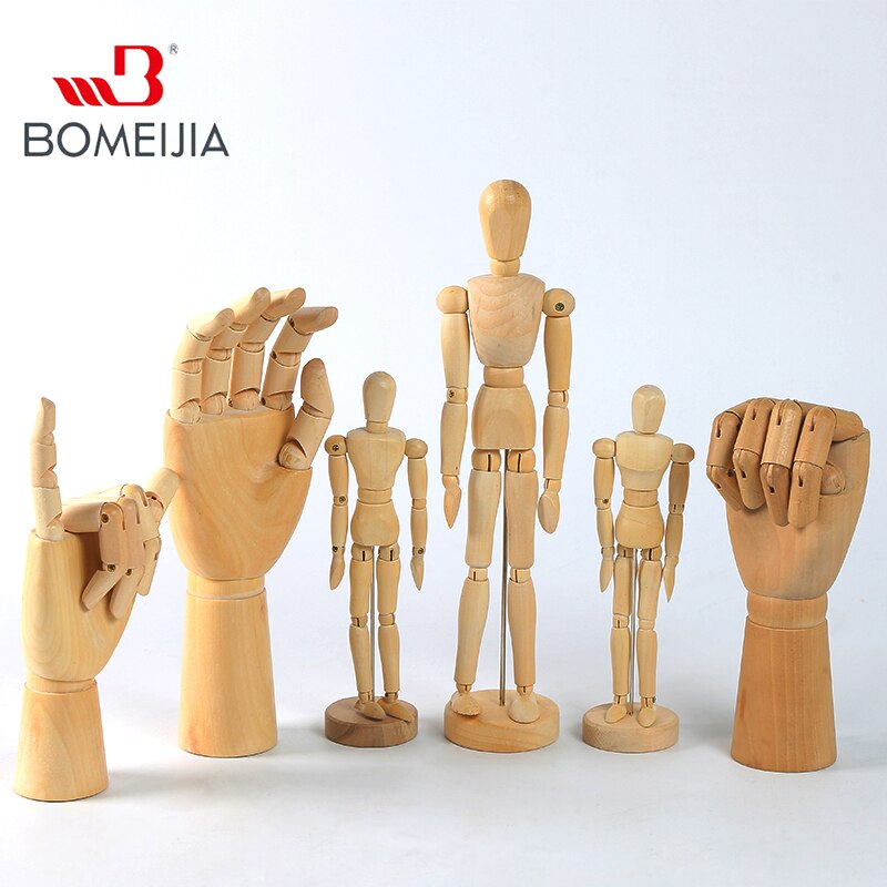 Holz Mannequin Hand Zeichnung Skizze Modell Puppe Mit Stand Beweglichen Gliedmaßen Menschliches Künstler Modell Hause Figuren Miniaturen Dekor