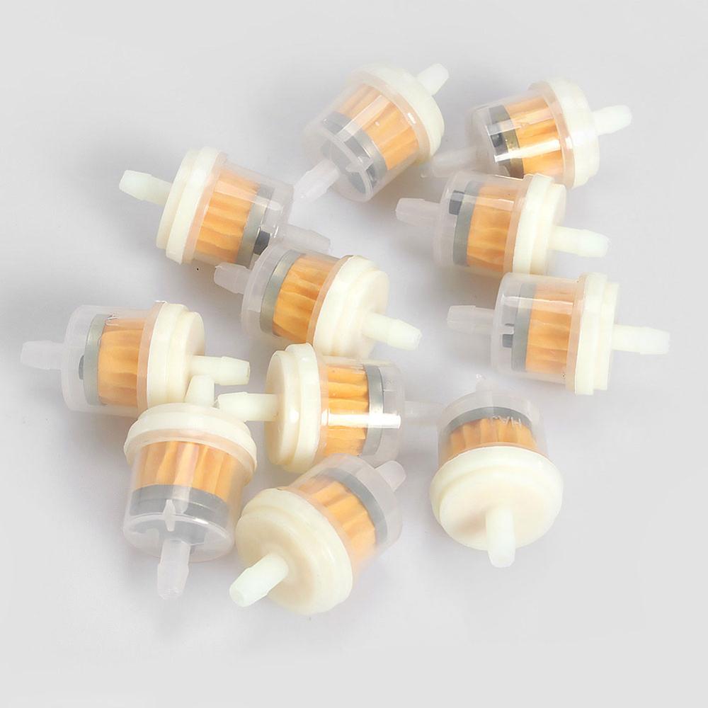 10 pièces universel moto Mini petit moteur en ligne Carb carburant gaz filtre 1/4 "6mm