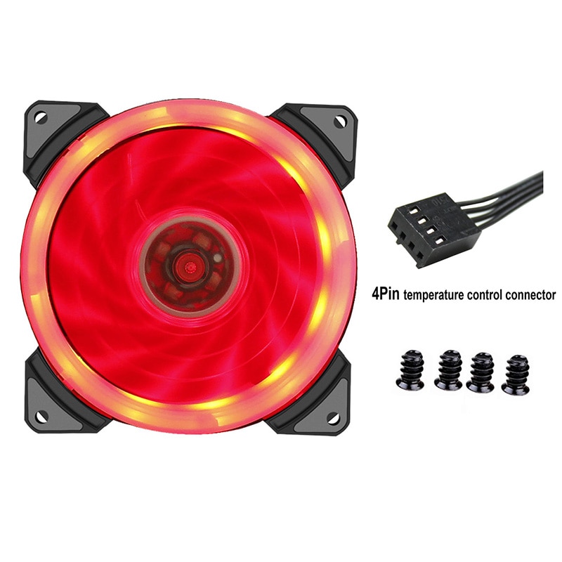 90mm LED Light 4PIN 3PIN PC Desktop Computer Case Cooling Cooler Fan 12V 9225 92x92x25mm GPU CPU Cooler Double Halo Light