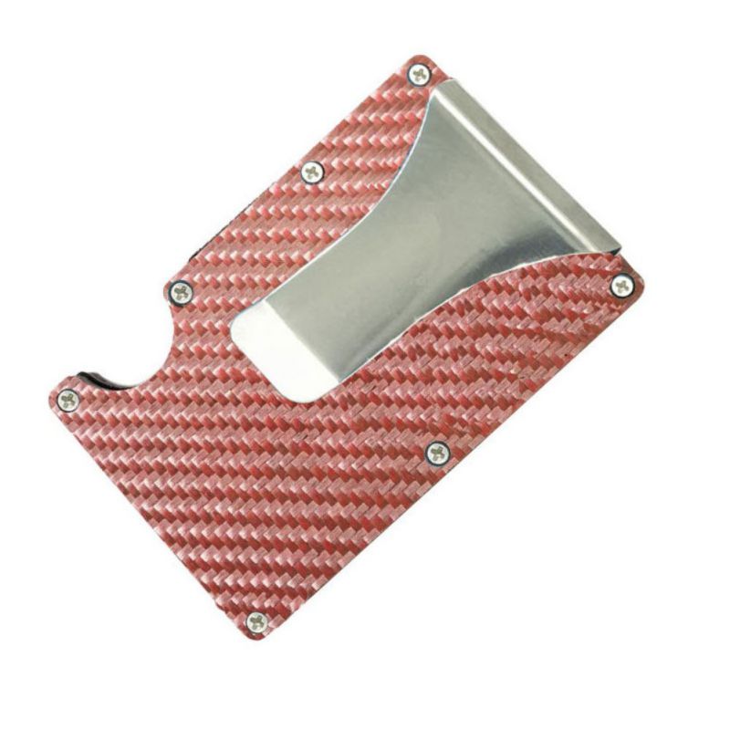 De Crédit En Fiber de carbone Support De Carte RFID Sans Autobalayage métal portefeuille Bourse Homme Titulaire de la Carte D'affaires Sac De Rangement Portefeuille Minimaliste #1