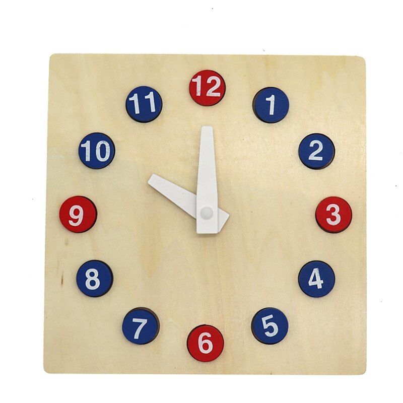 Early Education Activity Clock Toy Wooden Puzzle Learning Clock Time Activity Kindergarten Teaching Aids Toys