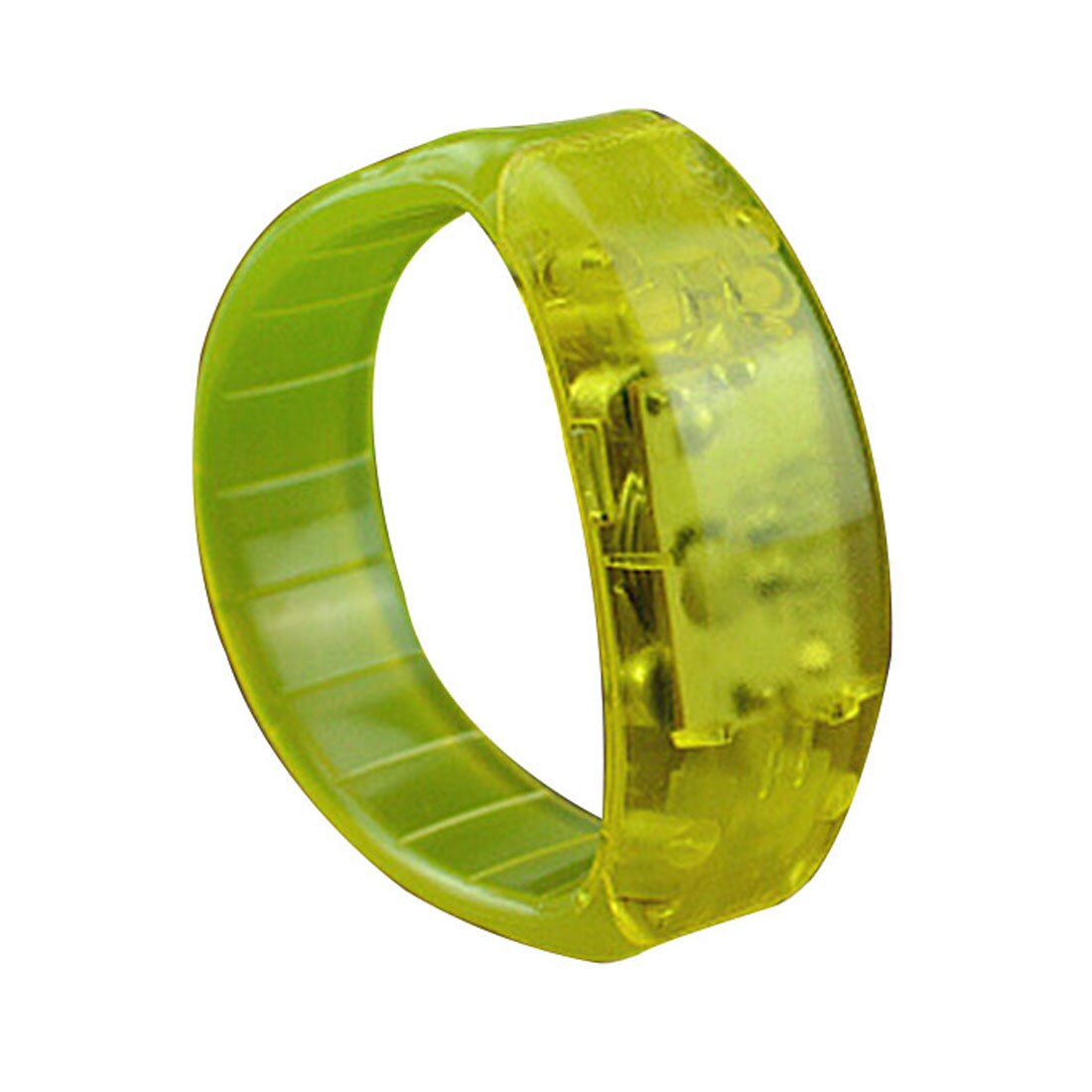 Pulsera con luz LED controlada por sonido, brazalete con brillo activado para , Festival: yellow