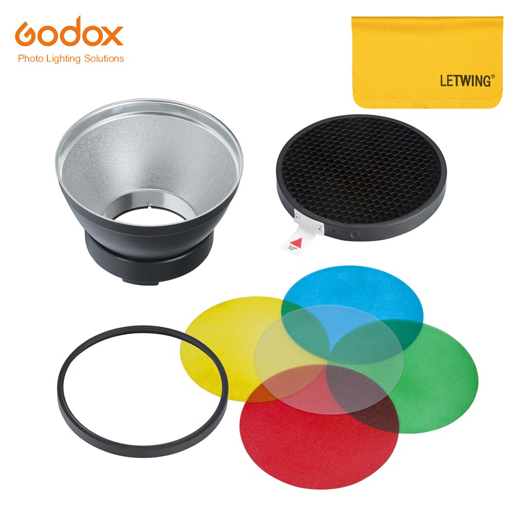 GODOX AD-R14 Standard Reflector with Honeycomb and 5 Color Filters for AD300Pro AD400Pro Outdoor Flash (AD-R14)