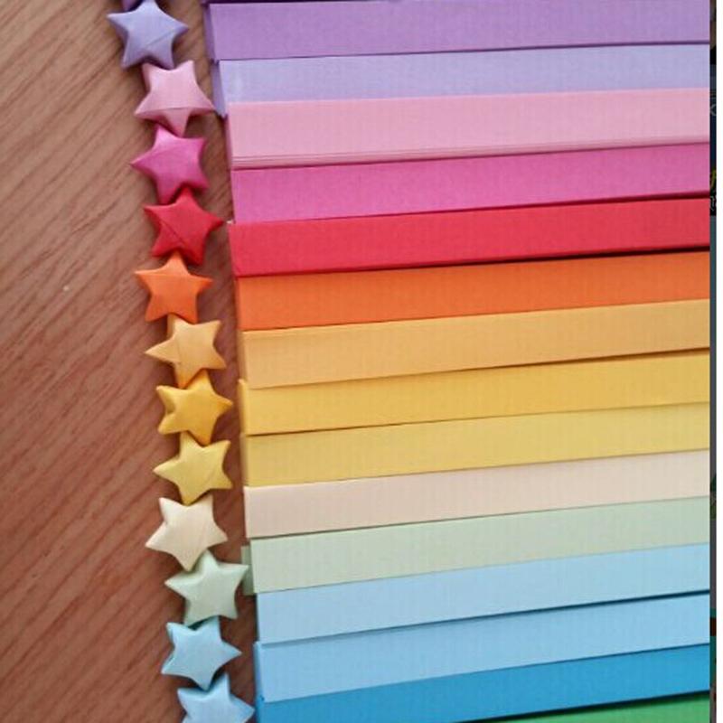 Kleurrijke Quilling Papier Decoratief Papier 18 Kleuren Origami Lucky Star Papier Strips Ambachtelijke Papier Wishing Ster Materiaal