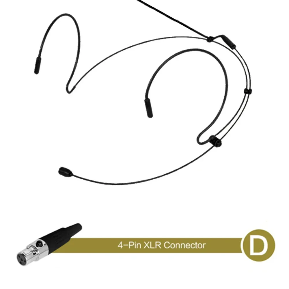 Doppeltes Ohrbügel-Headset-Mikrofon, am Kopf getragenes Mikrofon für mit 2 Stück Mikrofonabdeckung: orange