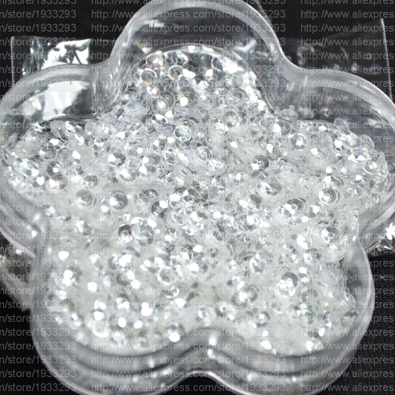 50 gram/lot 8000 stuks 3mm kristallen diepe beker pvc pailletten naai-/versieringsaccessoires pailletten bloemvorm