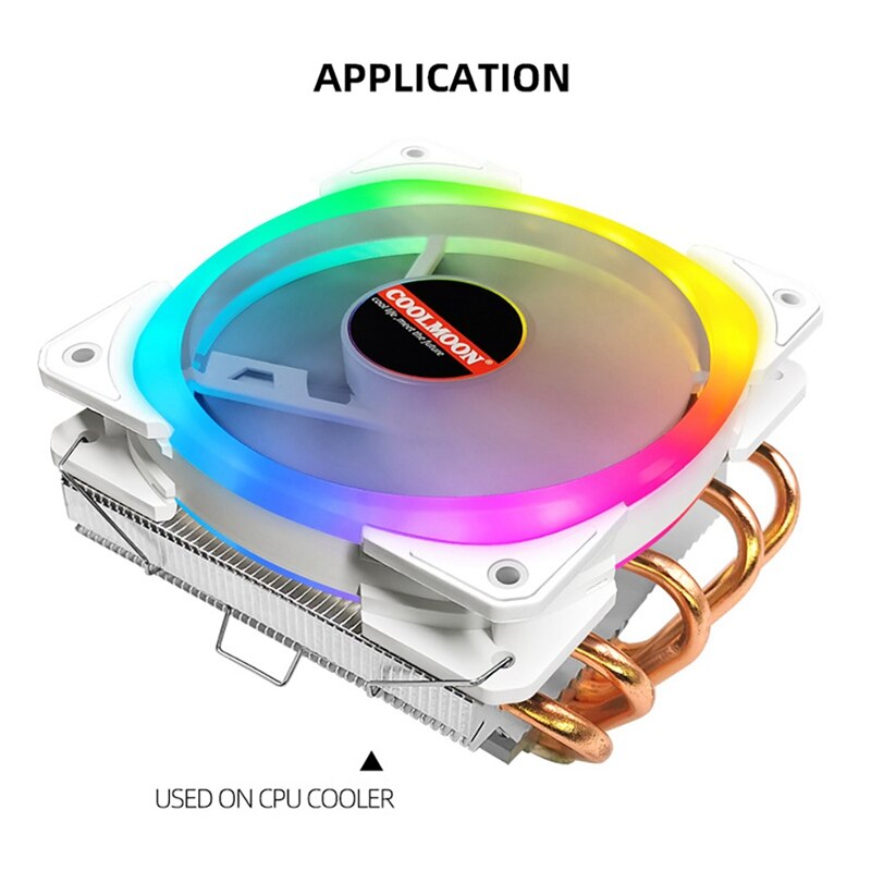 Coolmoon computer-lüfter 12cm leise pwm intelligente temperaturregelung lüfter 5v argb shenguang synchron-cpu-lüfter pc-lüfter