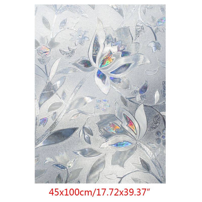 Privacy Window Film Stained Glass Window Film Decorative Window Clings Frosted