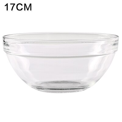 Transparante Glazen Kom Huishoudelijke Dessert Fruit Slakom Grote Hittebestendig Soep Kom Creatieve Eten Kleine Servies Instant: Glass bowl 17CM