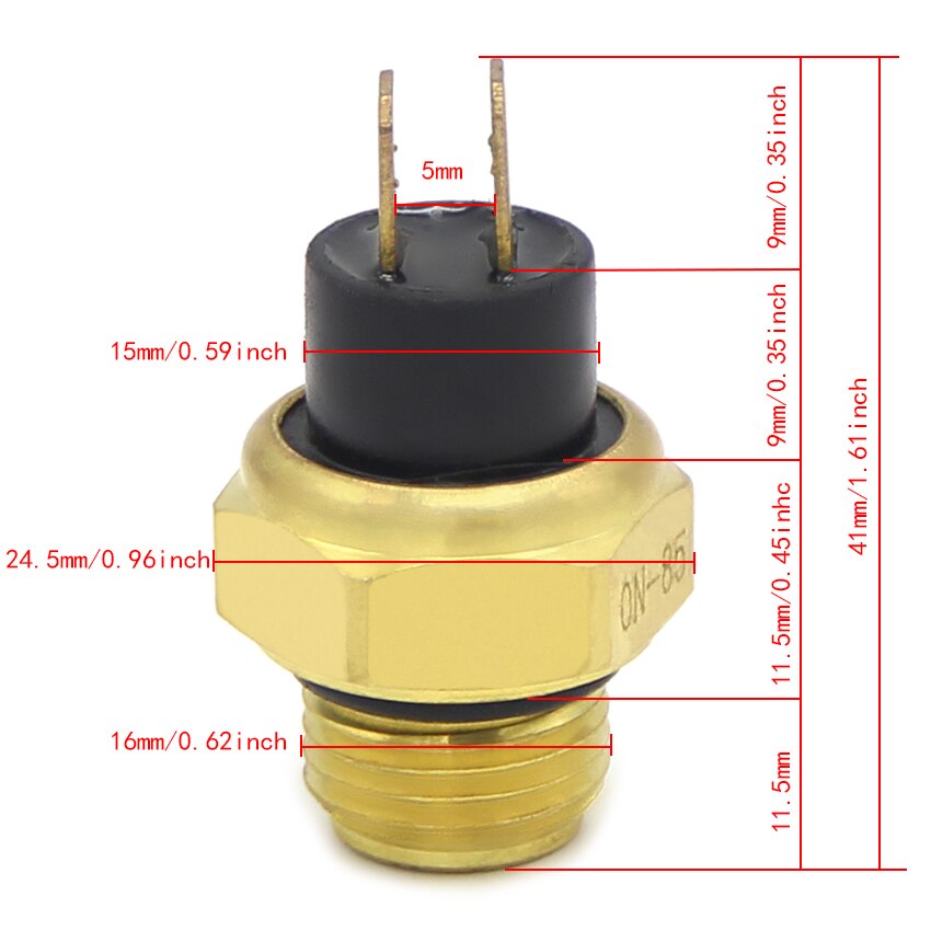 16mm Water Temp Temperature Sensor For Benelli STELS600 STELS600GT STELS300 Keeway RK6 Touring RKX300 TNT250 TNT300 BN302 Parts