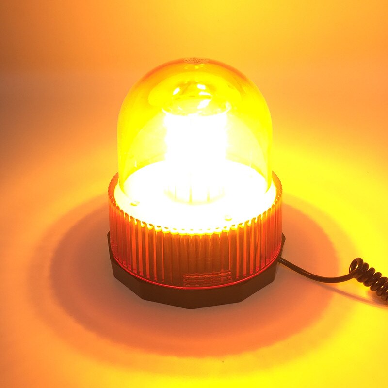 Luz LED de advertencia giratoria para coche, luz estroboscópica de policía montada magnética, de color rojo, amarillo y azul, luces de emergencia, faro