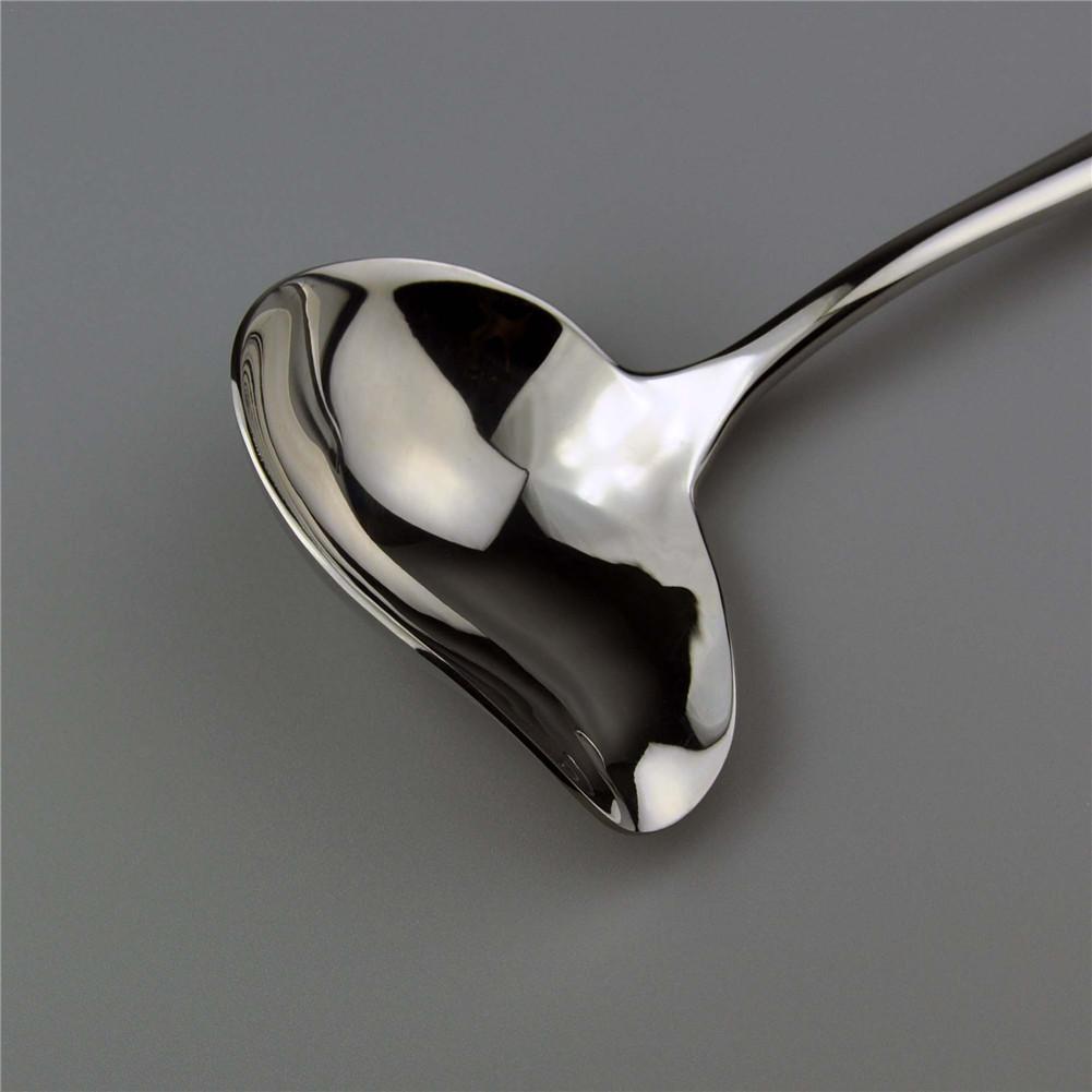 Stainless Steel Soup Sauce Spoon Small Soup Ladle Serving Spoon Soup Porridge Sauce Spoon Delicate Cutlery