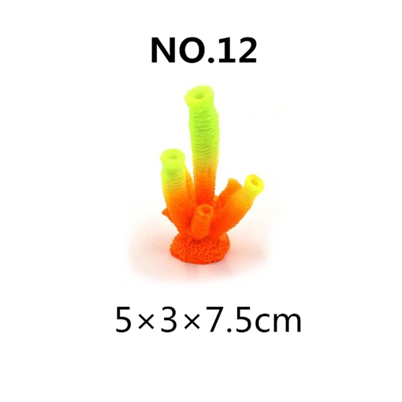 Resin Coral Decoration Colorful Fish Aquarium Decoration Artificial Coral For Fish Tank Resin Reef Rock Lanscaping Ornaments: 12