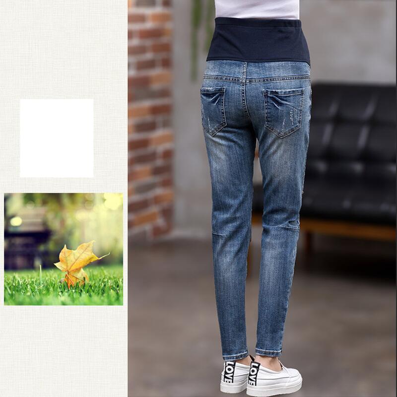 Mutterschaft Blau Jeans Für Schwangere Frau Schwangerschaft Hosen Elastische taille Schwangerschaft Kleidung Plus Größe Schwarz Denim Schwangere Kleidung