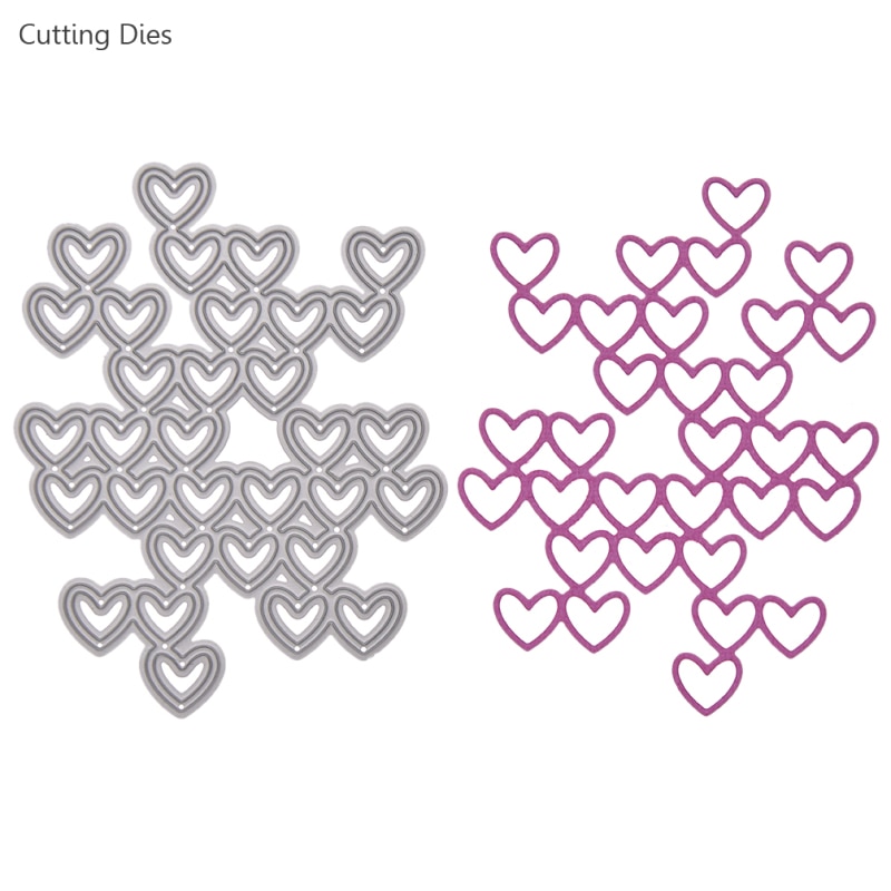 Hollow Heart Metal Cutting Dies Frame Scrapbooking Stencils DIY Dies Cutter Handmade Craft