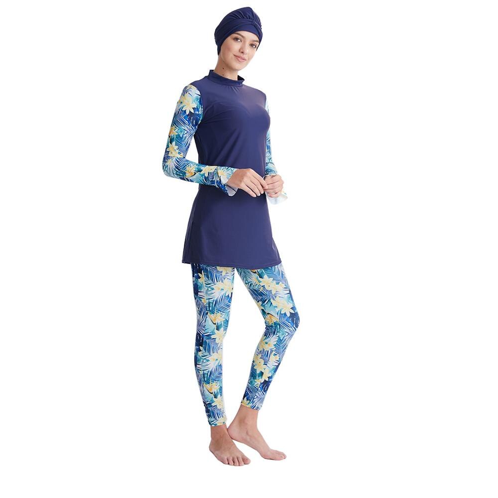 Women Plus Size Islamic Swim Wear Modest Muslim Swimwear Hijab Muslimah Short-sleeved Swimsuit Surf Wear Sport Burkinis