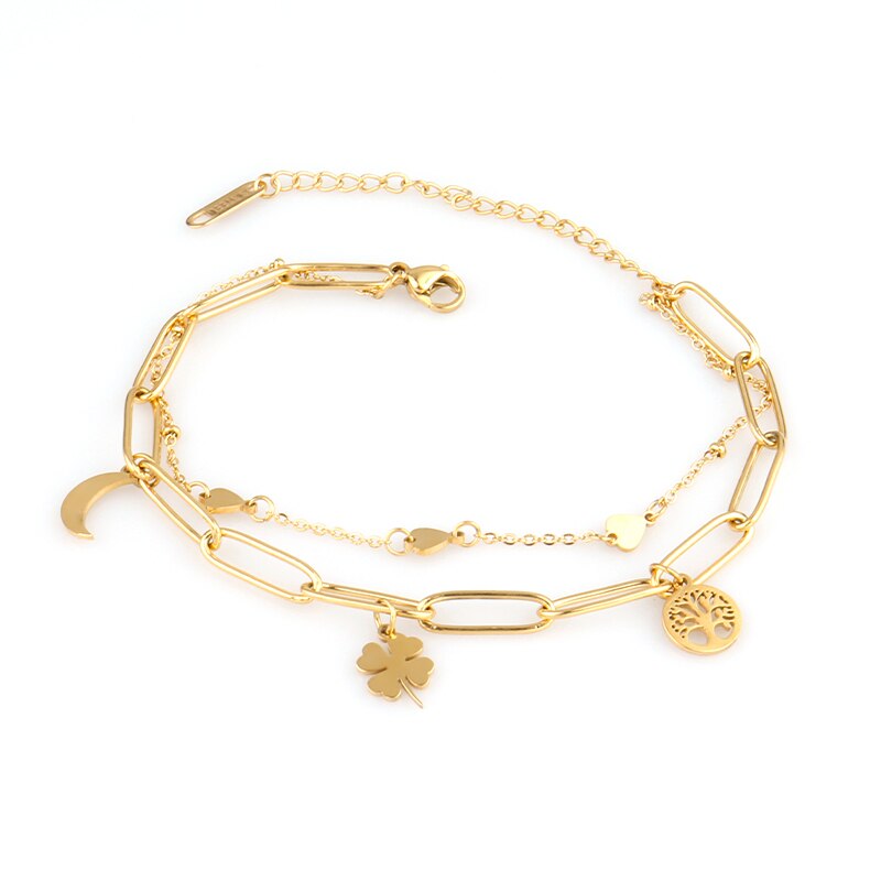 punk charm bracelet handcuffs bracelet lock bracelet pendant thick chain bracelet for women stainless steel bracelet: 0239-G