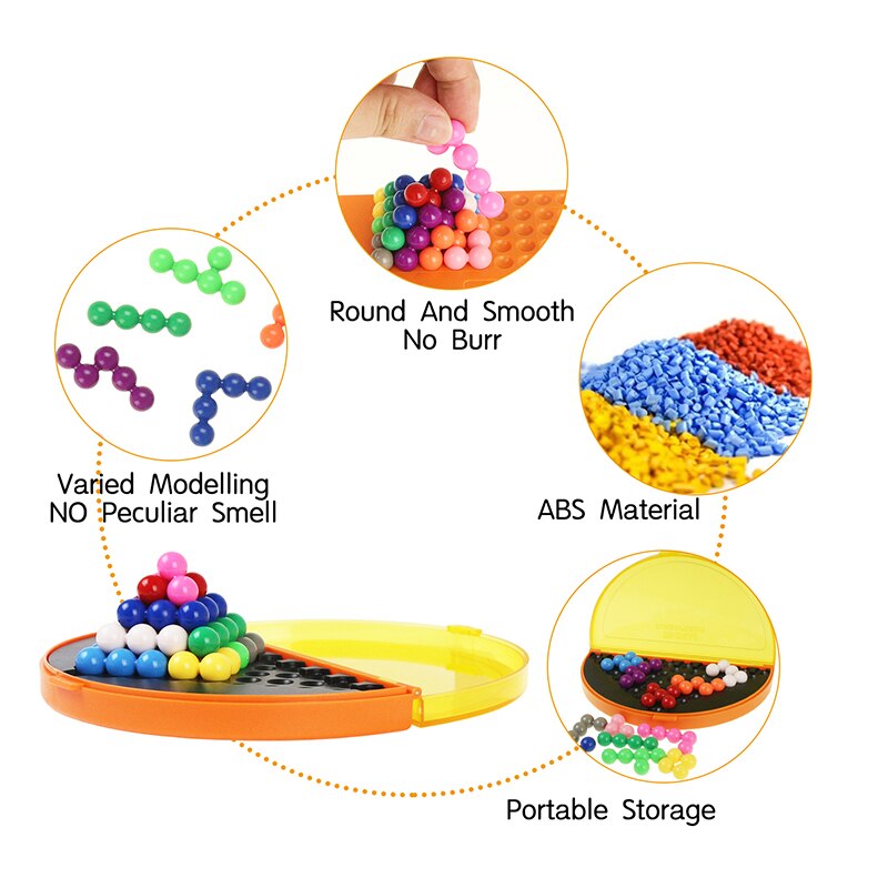 3d puslespill iq perle logisk tankespill 638 utfordringer pyramideplateleker perler intellektuell utvikling pedagogisk spill barneleker