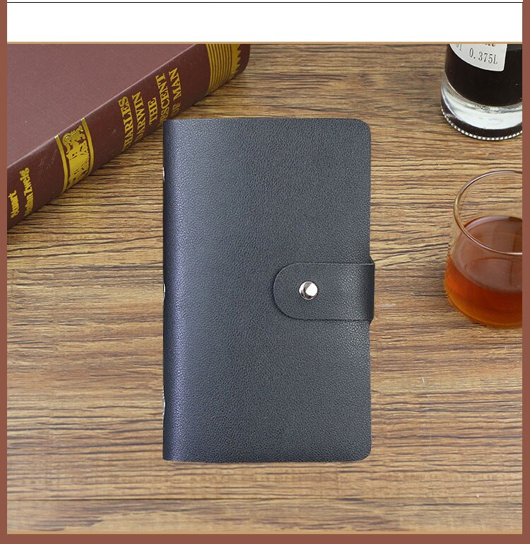 Business Card Holder Black 156 Bank Women&Men Card Bags Name Id Business Leather Credit Card Case Card Holder Ls8916fb: Black