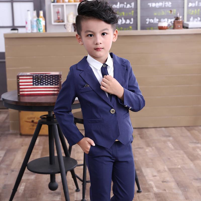 Børn forårs tøj formelt jakkesæt sæt børn blazer+lange bukser 2 stk outfits drenge tøj jakkesæt fest børne tøj