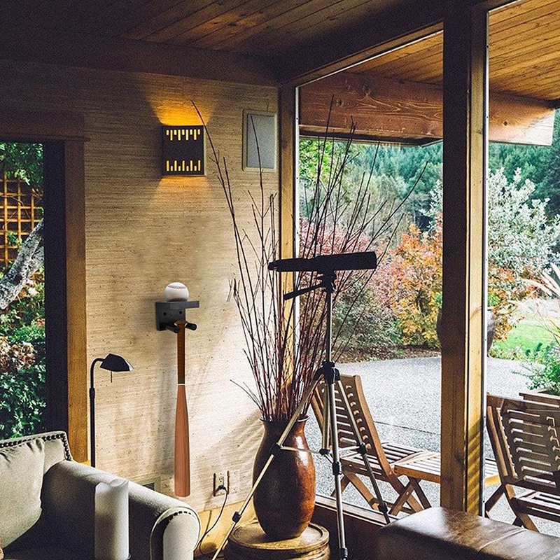 Wandhalterung für baseballschläger, ständer für softball-ausstellungsstücke, hölzernes ausstellungsregal für erinnerungsstücke und sammlerstücke