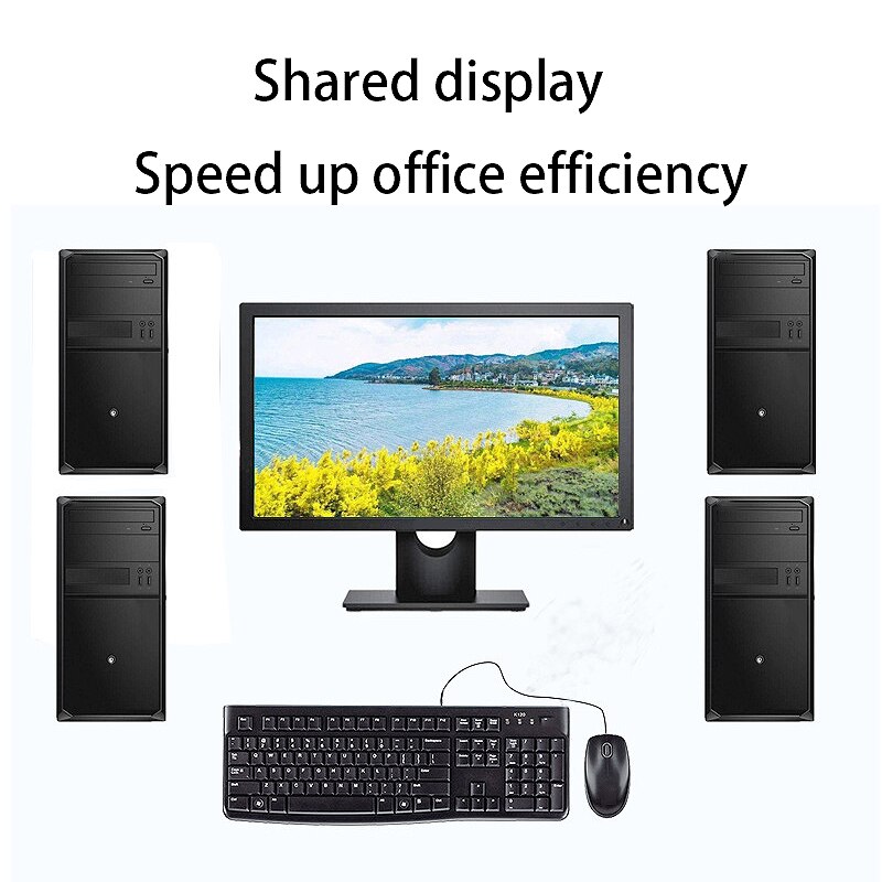 4 Port Hdmi Kvm Switch Ondersteuning Max 4K @ 30Hz Input Met Usb2.0 Hub 4 In 1 Out kvm Switch