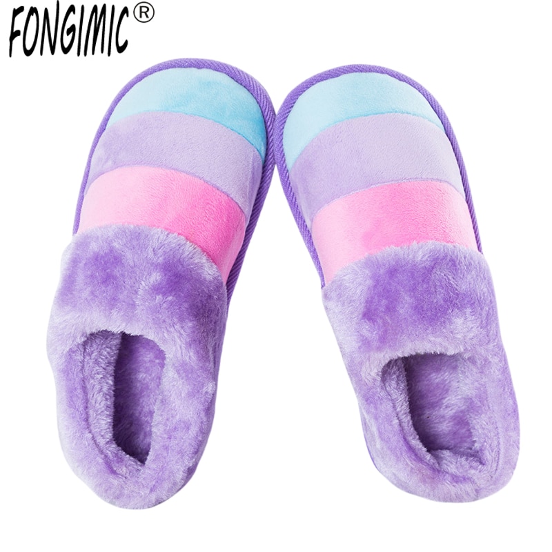 FONGIMIC-Zapatillas de algodón cálidas para casa, 3 colores, para parejas