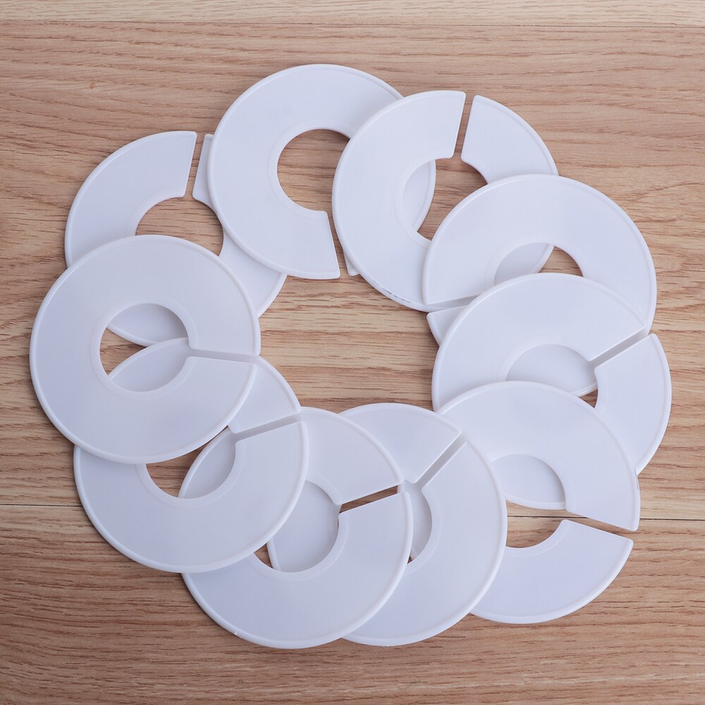 Diviseurs de taille de vêtements, cintres ronds, diviseurs de placard pour magasins de vêtements ou maison, blancs, 10 pièces/lot