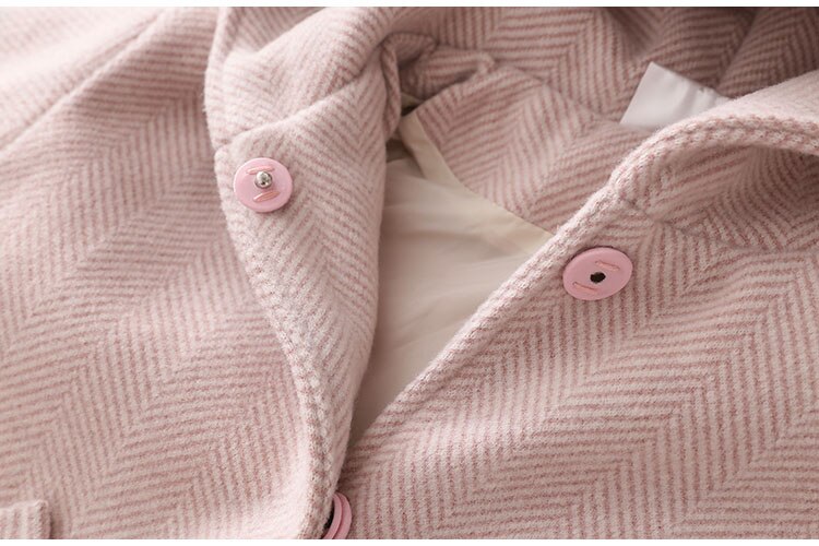 Winter Jassen Meisjes Hooded Haar Bal Wollen Babykleertjes 3 4 5 6 7 Jaar Peuter Kids Bovenkleding Mode Wollen jas Meisjes Kleding