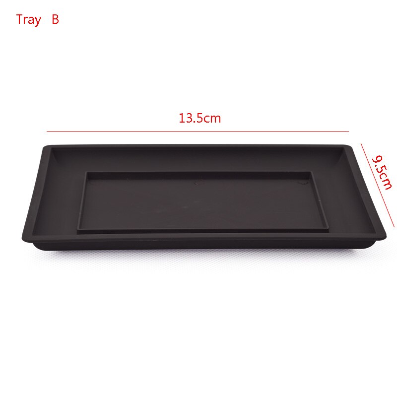 Pot de fleurs en plastique pour Imitation, balcon carré, bol à bonsaï pour pépinière et jardinière rectangulaires, Pots de fleurs à fond du plateau: Tray B
