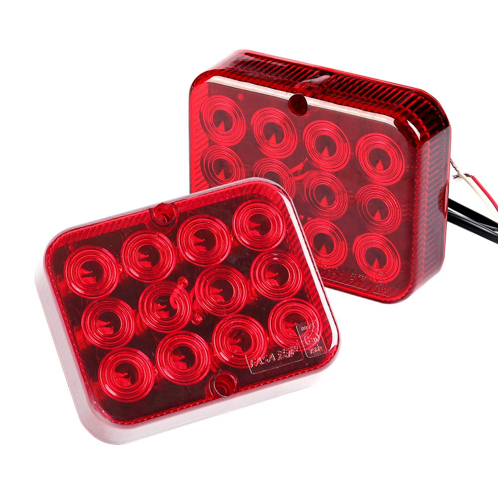 AOHEWEI 2 luces antiniebla traseras LED para remolque luz antiniebla roja 12 V 24 V impermeable para coche remolque caravana camión