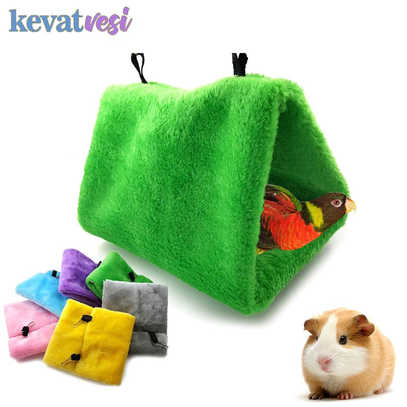 Vogelkooi Papegaai Warm Hangmat Kooi Voor Vogels Nest Zachte Pluche Tent Bed Opknoping Cave Hamster Papegaai Huis Pajaros Vogel levert