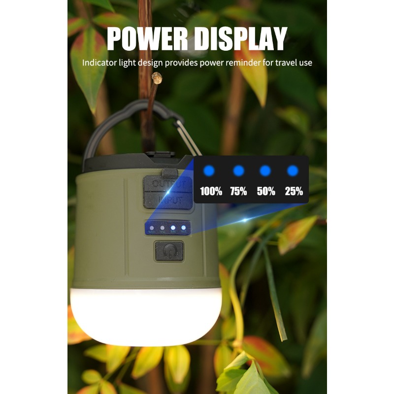 Lámpara de Camping de generación de energía manual, luz de Camping eléctrica de manivela de emergencia impermeable para exteriores, salida recargable portátil