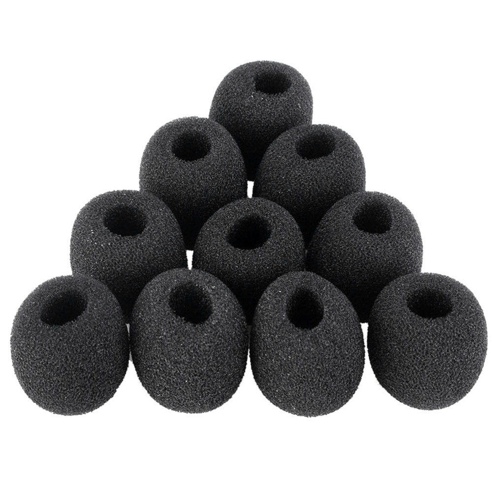 Pak Van 10 Zwarte Microfoon Foam Covers Mini Mic Voorruit Mic Voorruit