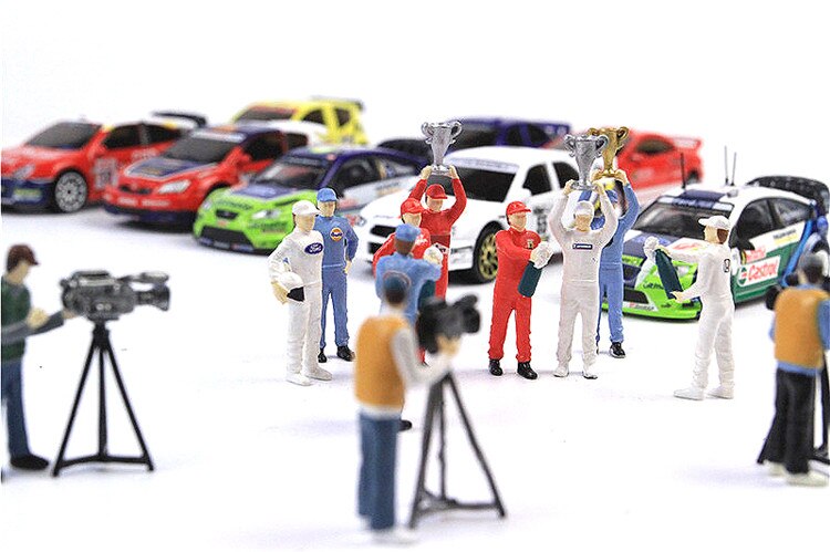 1:64 schaal harsmodel racebaan karakter scène racecoureur scène lay-out model zandtafel model
