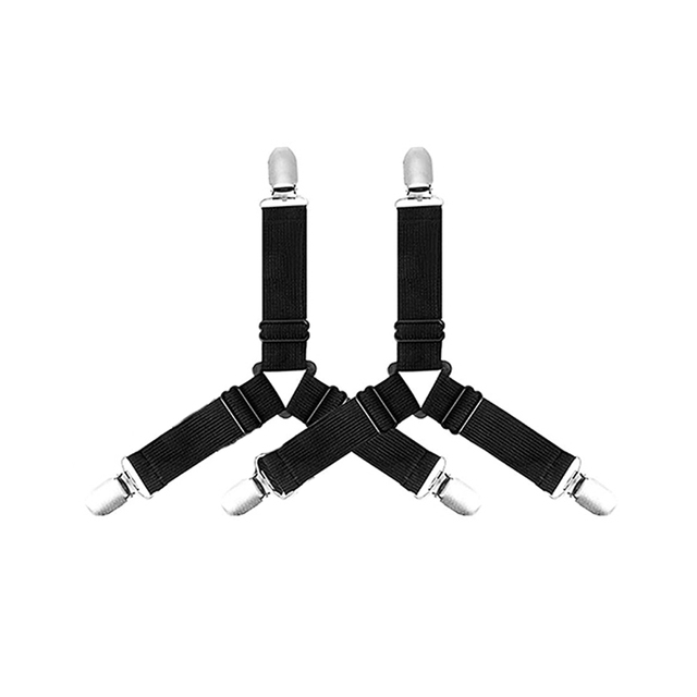 4Pcs/set Bed Sheet Clip Set Clamps For Sheet Grippers Non-Slip Sheet Holders BedSheet Clip Keeping Sheets Place Fastener Gripper: PURPLE