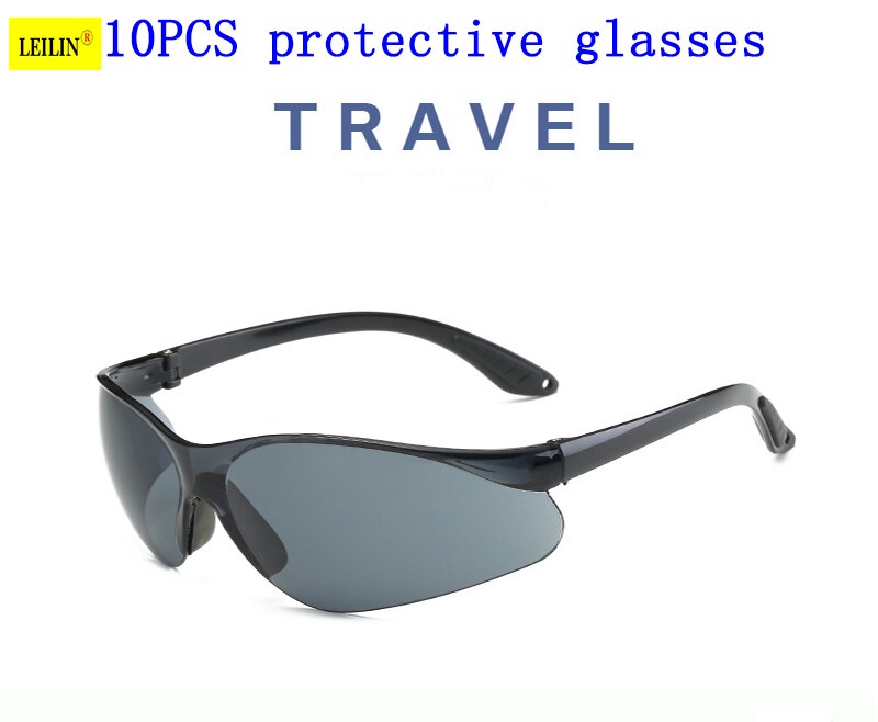 10Pcs Fietsen Bril Clear Lens Beschermende Veiligheidsbril Werken Veiligheidsbril