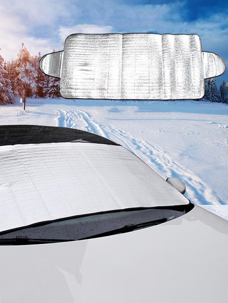 Vattentät bil vindruta snöskydd skydd förtjocka för auto utomhus vinter silver snöblock frostskyddande solskydd