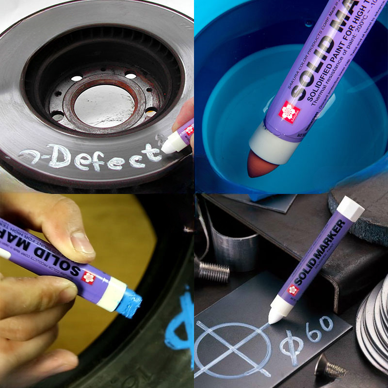 Color Solid Paint Pen Underwater Writing Industrial Crayon Multi-purpose Steel Rubber Wood Board Waterproof Durable Marker Pen