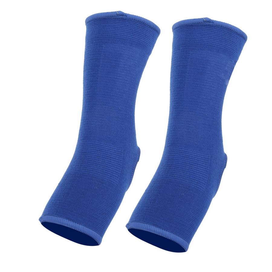 1 paire Sport cheville Protection coussinet de Protection pour Sanda Muay Thai boxe karaté Taekwondo Protection de la cheville: Bleu / L
