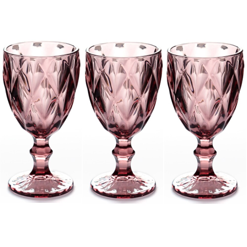 Portsble wine glass drinking glasses 3pcs / lot wedding party wine cup glassware water glasses for drinking christmas 300ml 10oz: 3 pcs set style 16