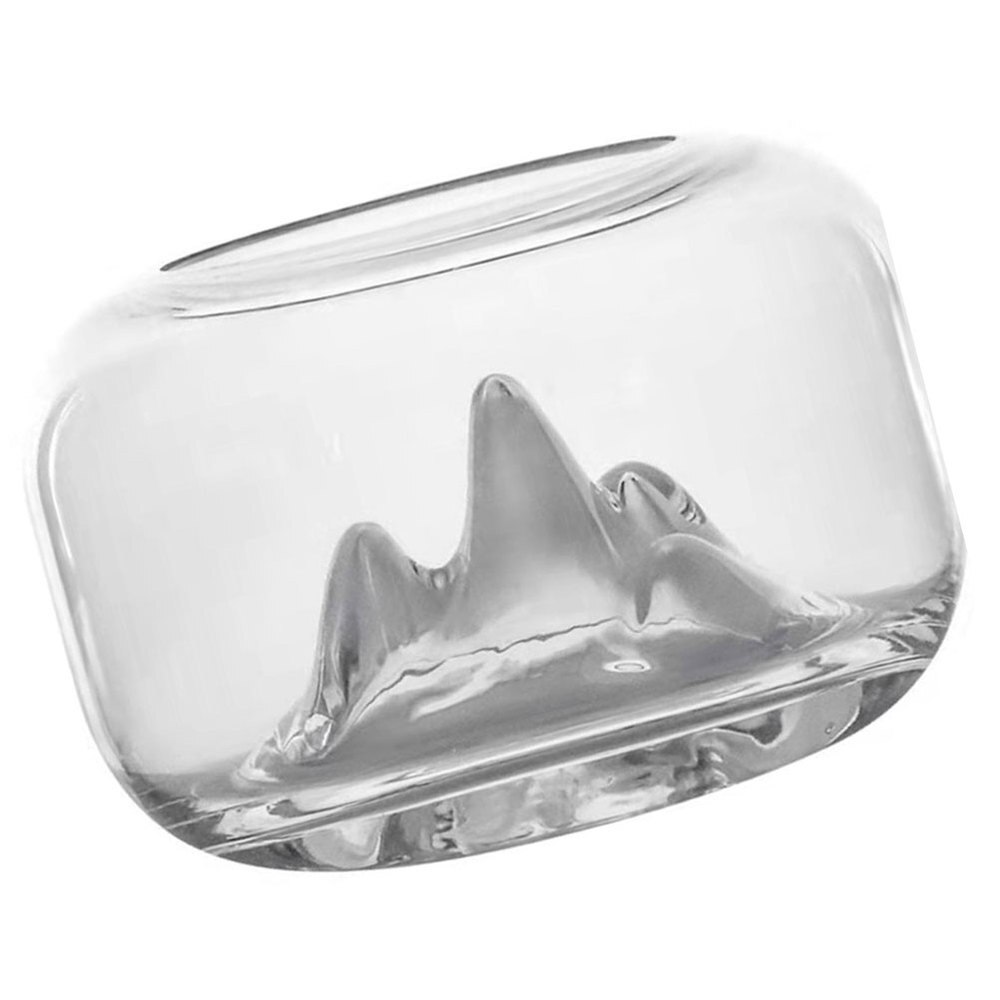 1pc Transparent Fish Tank Rockery Deisgn Fish Tank Desktop Aquarium Adornment: Default Title