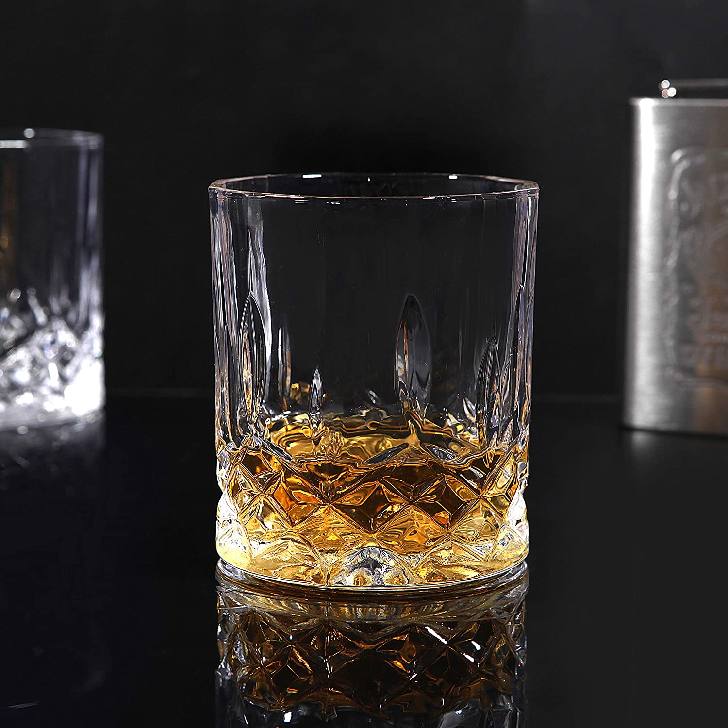 Premium blyfri krystal whiskyglas ,10oz rock stil gammeldags glas perfekt til skotsk, cognac, bourbon, irsk whisky