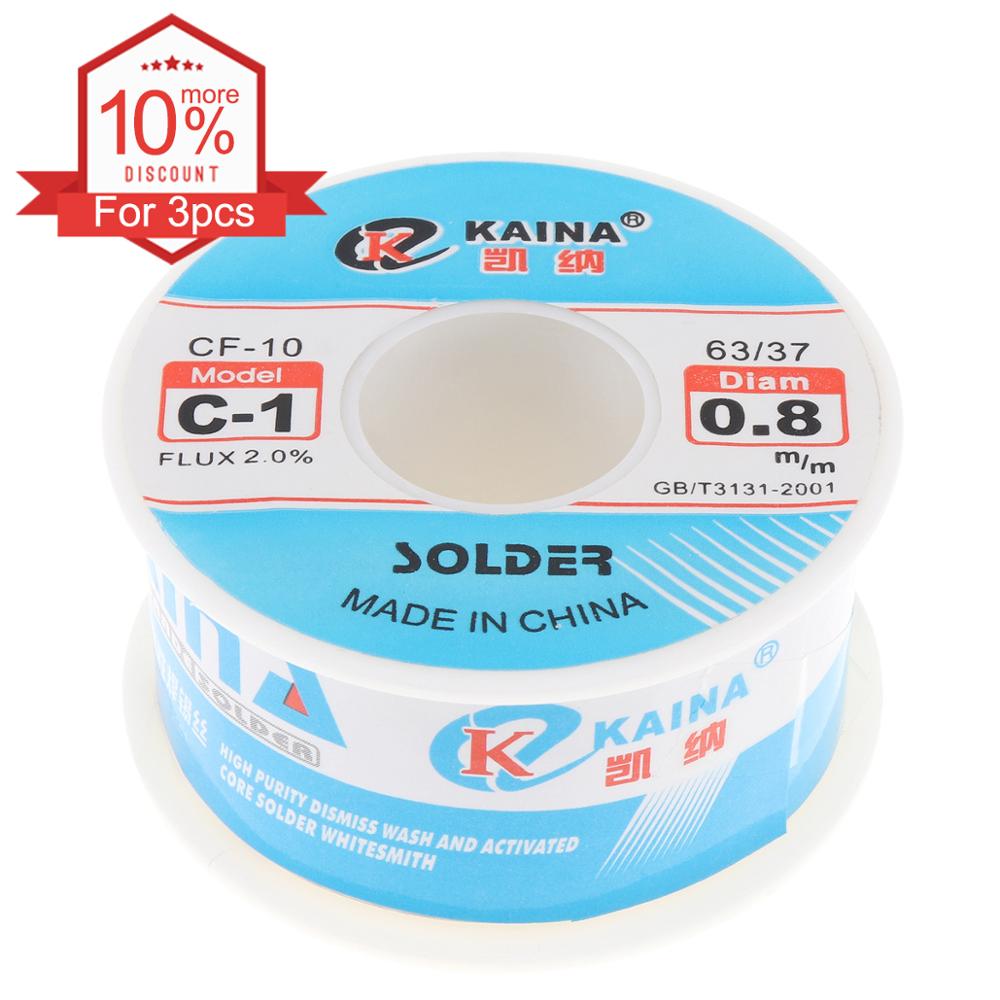Loddetin 100g 63/37 C-1 - 0.6mm til 2.0mm - Høj Renhed No-clean Flux Kerne - 2% Flux