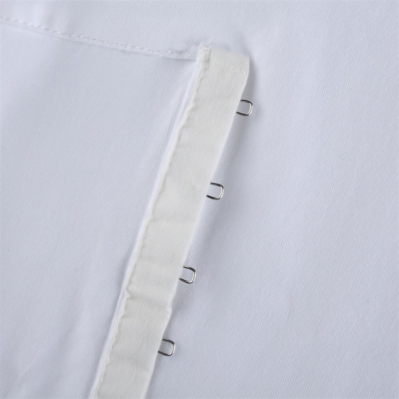 Slim fit corset sección corta hombro ancho manga corta color sólido blanco cuello redondo pecho camiseta top barato