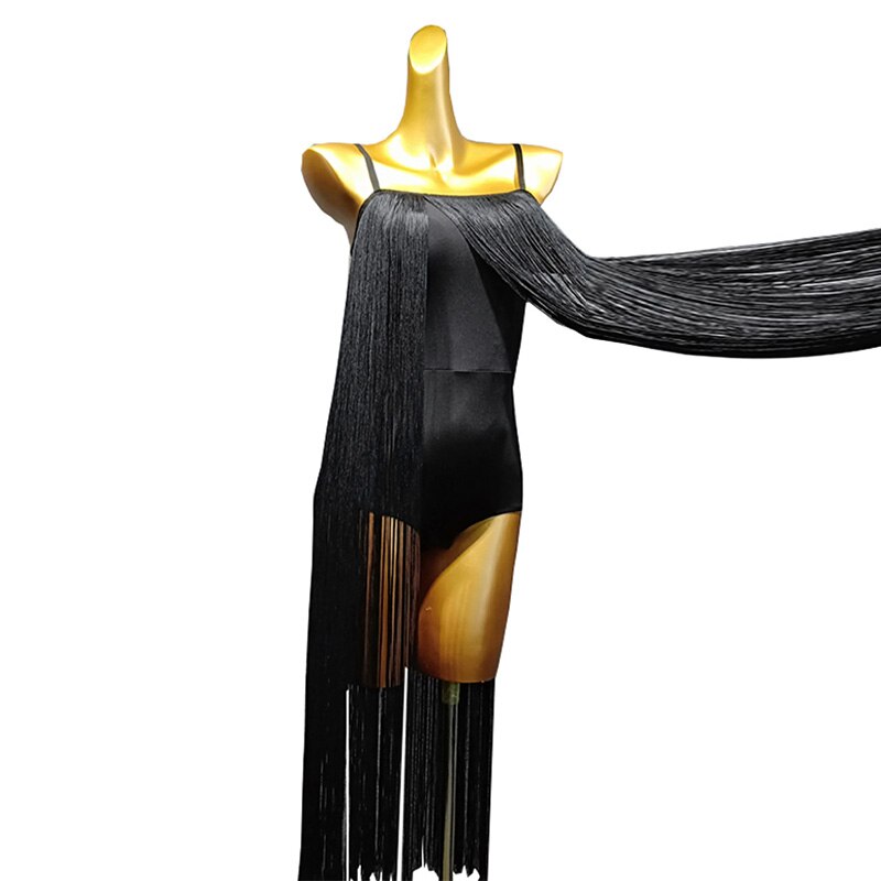 Traje de baile latino para mujeres ligas para adultos con flecos vestido de baile mono traje de Tango trajes de baile para mujeres Salsa: S