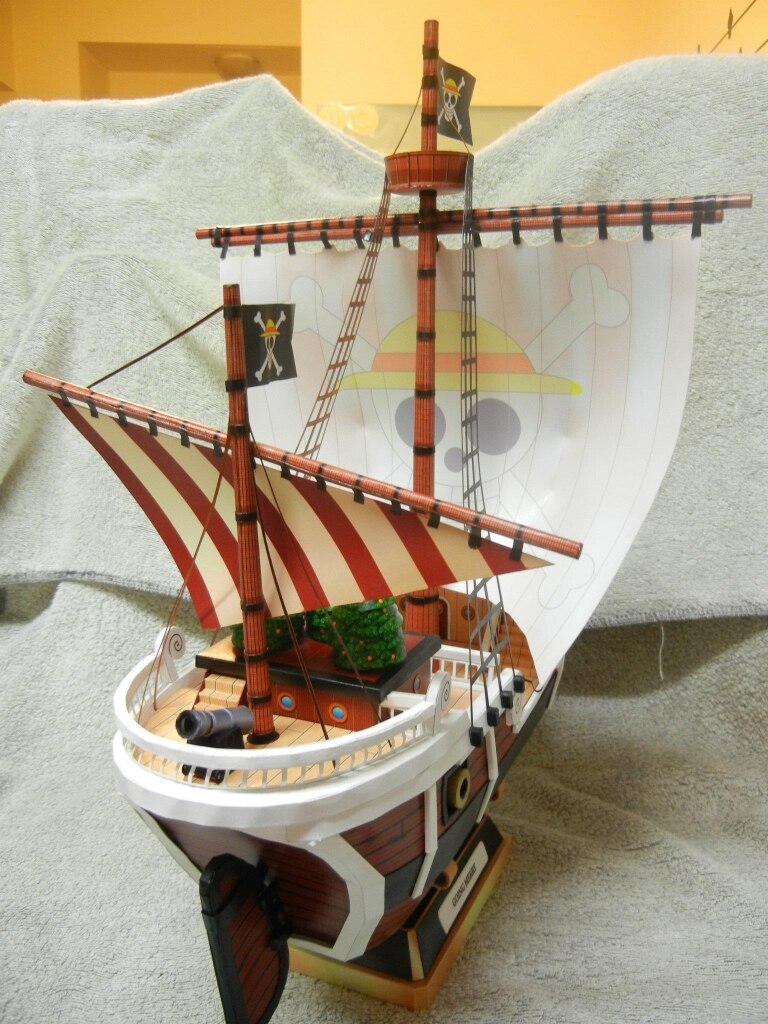 3D Puzzel Papier Gebouw Model Speelgoed Cartoon Een Stuk Pirates Going Vrolijk Boot 1 Pc