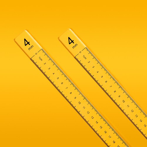 2Pcs Acrylic Balance Ruler with Scale Biscuit Cake Roll Tool Fontaine Frosting Biscuit Thickness Ruler Baking Tools: 2p 4mm