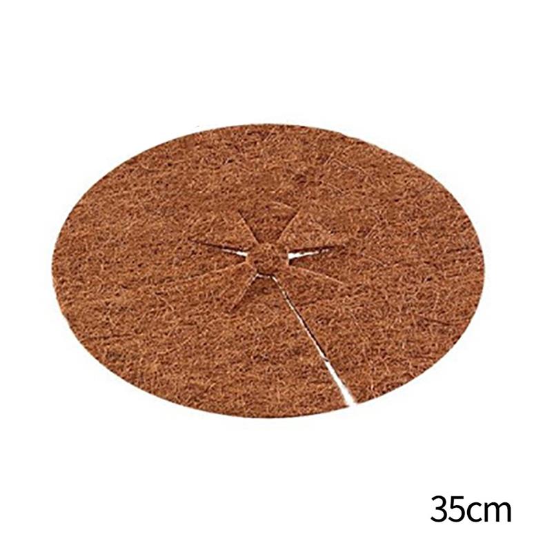 Flowerpot Blocking Mat Mulch Mat Tree Fence Mat Flowerpot Needle-Punched Brown Flakes Dust-Proof Decorative Mat: 35CM